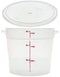Cambro RFS6PP190 6 Qt Round Container Wirh RFSC6PP190 Translucent Lid