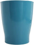 iDesign Round Plastic Waste Basket, The Franklin Collection – 7.7" x 7.7" x 9.1", Teal Blue