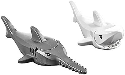 LEGO Great White Shark and Sawfish Combo (with Sea Plant, Jewel, and Fish) 60095