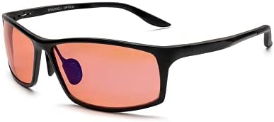 BRADDELL OPTICS FL-41 Rose Tinted Blue Light Glasses for Migraine Light Sensitivity, Eyestrain and Computer Screen Glare
