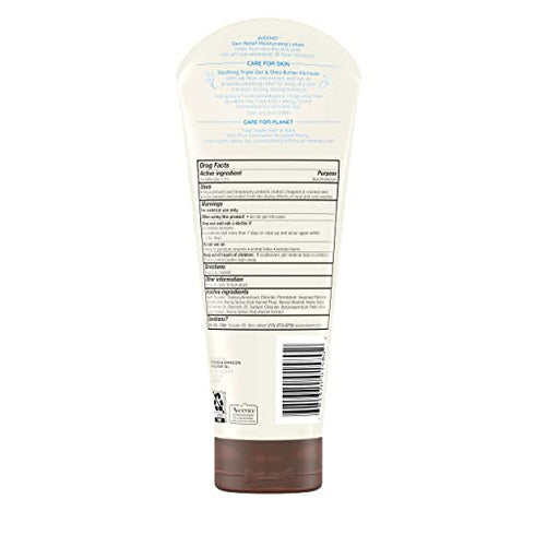 Aveeno Skin Relief Moisturizing Lotion for Very Dry Skin with Soothing Triple Oat & Shea Butter Formula, Dimethicone Skin Protectant Helps Heal Itchy, Dry Skin, Fragrance-Free, 8 fl. oz