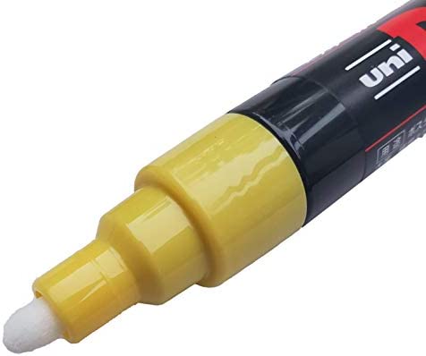 Uni Posca Yellow Water Based, Non Toxic Paint Pen Marker for Marking Queen Bees Safely with a Yellow Dot