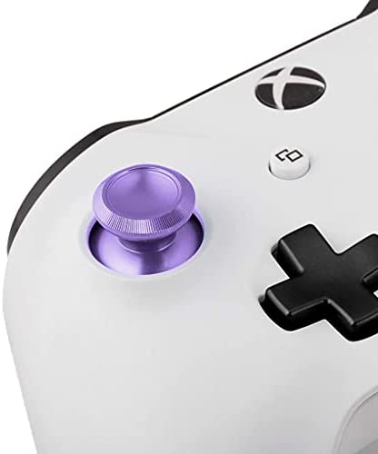Metal Thumbsticks Joysticks for Xbox One Controller, Aluminum Alloy ABXY Bullet Buttons Analog Grip Replacement Parts for Xbox One S/X/Series X Controllers with Installation Tools(Purple)