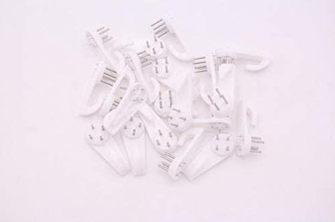 20PCS White Powerful Concrete Hard Wall Drywall Picture Hooks Non-Trace Hanging Hook Traceless Nail Plastic Wall Hook for Picture Photo Frame Clock Hangers(5cm/1.97 Length)