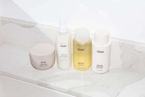 OUAI Fine Shampoo. Bring Fine Hair to the Next Level with Strengthening Keratin, Biotin and Chia Seed Oil. Hair is Left Clean, Bouncy and Voluminous. Free from Parabens, Sulfates and Phthalates. 10 oz