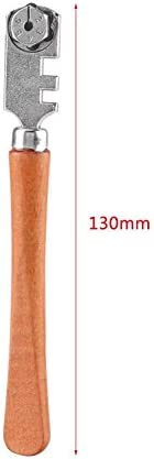 Glass Cutting Tool, Professional Six-Wheel Glass Tile Cutter Craft Cutting Kit Tool for 4-10mm Windows Panes, Mirror and Stained Glasses