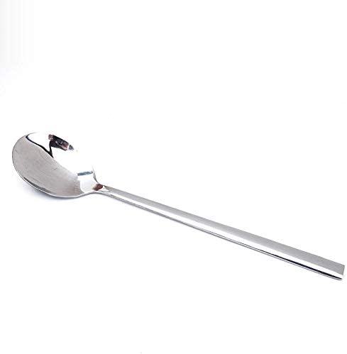 YAPULLYA Polished Stainless Steel Spoons and Chopsticks Set, Korean Chopsticks and Spoons tableware with long-hand, Reusable, set of 3-silver