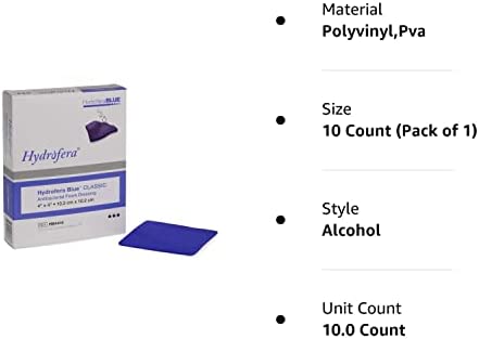 Hydrofera Blue Bacteriostatic Foam Dressing 4" X 4", Box of 10