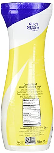 Domino White Sugar Pure Cane Sugar Quick Dissolve Superfine, 12 Ounce Flip Top (1 Pack)