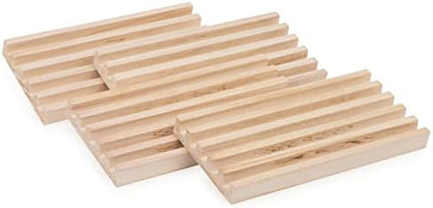 Wood Domino Racks, Set of 4 Trays for Mexican Train and other Dominoes Games, for Families and Kids Ages 8 and up