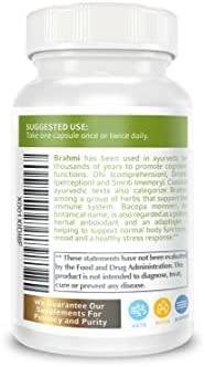 Jiva Botanicals - Bacopa Monnieri Capsules - Brahmi Capsules - Bacopa Extract Capsules - Bacopa Capsules - Bacopa Monnieri Extract - Bacopa 300mg - Bacopa Supplement & Brahmi Supplement - 60 Capsules