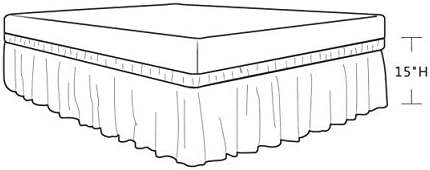 Biscaynebay Wrap Around Bed Skirts for King & Cal King Beds 15 Inches Drop, Burgundy Elastic Dust Ruffles Easy Fit Wrinkle & Fade Resistant Silky Luxurious Fabric Solid Machine Washable