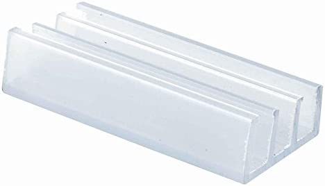 Prime-Line M 6089 Shower Door Bottom Guide, Nylon (2-pack),Clear