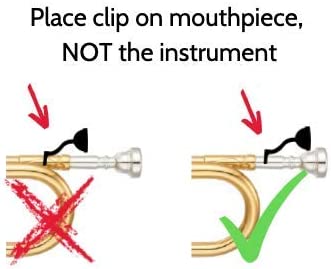 Brasstache - Clip-on Mustache for French Horn Mouthpiece