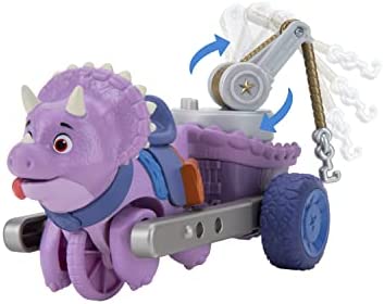Dino Ranch Miguel and Tango’s Tow Rig Vehicle - Features 5” Dino Tango Tow Rig and 3” Dino Rancher Miguel - Three Styles to Collect - Toys for Kids Featuring Your Favorite Pre-Westoric Ranchers