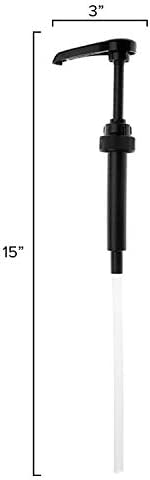 Torani and DaVinci BLACK Syrup Pumps, Fits 25.4 Oz/750Ml Bottles (Pack of 2)