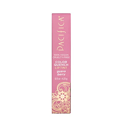 Pacifica Beauty, Color Quench Tinted Lip Balm, Guava Berry, Coconut Oil, Cocoa Seed Butter, Vitamin E, Moisturizer, Dry Cracked Skin, Talc Free, Mineral Oil Free, Paraben Free, Vegan & Cruelty Free