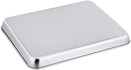 Mini Toaster Oven Tray Pan, P&P CHEF Stainless Steel Broiler Pan, Small Rectangle 9''x7''x1'', Non Toxic & Heavy Duty, Easy Clean & Dishwasher Safe