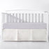 TILLYOU White Pleated Crib Bed Skirt for Baby Boys Girls, 100% Natural Soft Dust Ruffle, Standard Nursery Bedding Toddler Bedskirt Solid, 14" Drop