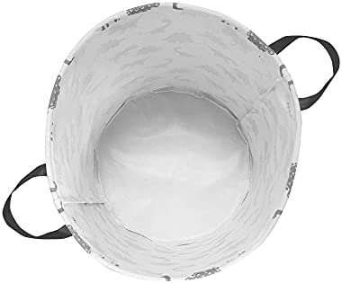 HUAYEE 19.6 Inches Large Laundry Basket Waterproof Round Cotton Linen Collapsible Storage bin with Handles for Hamper,Kids Room,Toy Storage(Dinosaur)