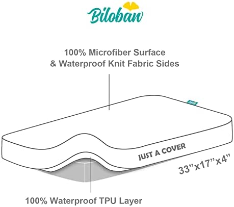 Bassinet Mattress Pad Cover, Waterproof, Fits for All Mainstream Bassinet - Rectangle,Oval,Hourglass, 2 Pack, Ultra Soft Microfiber Surface, Washer & Dryer, White and Pink