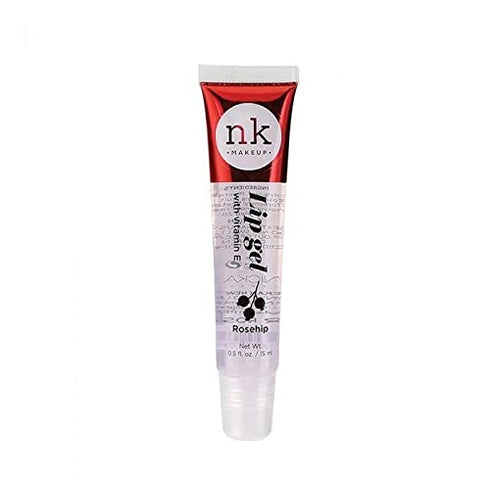 5 PACK NK Lip Gel with Vitamin E Bubble Gum, Argan, Strawberry, Cherry and Rosehip Lip Gloss by Nicka K New York