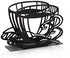 Paper Napkin Holder Stand for Kitchen Tables and Counter Tops | Black Galvanized Napkin Caddy | Coffee House Restaurant Décor (Coffee Cup)