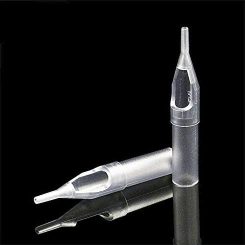 Disposable Tattoo Tips, Tazay 100pcs Assorted Size Tattoo Tips Tubes 3RL 5RL 7RL 9RL 11RL 5MG 7MG 9MG 11MG 13MG for Tattoo Needles Round Diamond Flat/Magnum Sterilize Tips Grips Tattoo Supplies