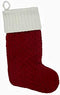 St. Nicholas Square 21-Inch Cable Knit Red Christmas Holiday Stocking (Blank)