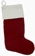 St. Nicholas Square 21-Inch Cable Knit Red Christmas Holiday Stocking (Blank)
