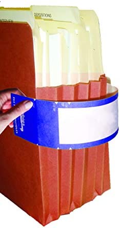 Tabbies 9-5/8 x 2 Inches File Pocket Handles, Dark Blue/White, 48 per Pack (TAB68807)