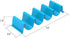 GINKGO Taco Holder Stand Set of 6 - Taco Truck Tray Style Rack, Holds Up to 4 Tacos Each, ABS Health Material Very Hard and Sturdy, Dishwasher Top Rack Safe, Microwave Safe