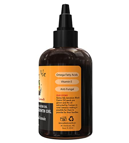 Sunny Isle Jamaican Black Castor Oil Root Repair Growth Oil, Brown 4 Fl Oz