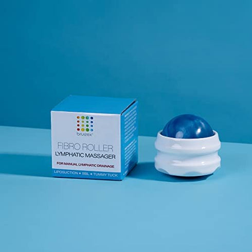 Bruizex Lymphatic Drainage Massager: Fibro Roller for Fibrosis Massage and Treatment I for Post Surgery Recovery After 360 Lipo, Tummy Tuck, BBL I Works with lipofoam, Foam Pads, Faja I