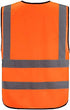 A-SAFETY Orange High Visibility Safety Vest Reflective,, 3M Multi Pockets Working Vest Working Uniform Zipper Front ANSI/ISEA Standards 7 Pockets Class 2,3XL