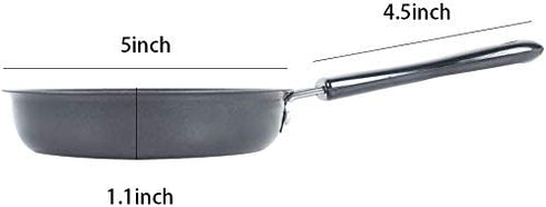 Frying Pan Small One Egg Pancake Round Mini Non Stick Fry Pan 4.7-inch mini cast iron skillet