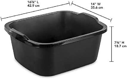 18 Quart Sterilite Black Dishpan