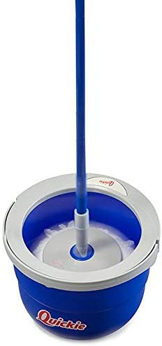 Quickie 2052239 Pad Refill for Compact Flat Spin Mop & Wringing Bucket Floor Cleaning System, Microfiber Mop Head Only, 1-Pack, White