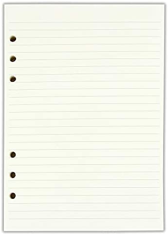 A5 Planner Filler Paper 5-3/4" x 8-1/4", College Ruled, 6-Hole Punched Loose Leaf Paper for 6-Ring Binders, 100 Sheets Per Pack