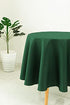 Biscaynebay Textured Fabric Round Tablecloths 60 Inches in Diameter, Hunter Green Water Resistant Tablecloths for Dining, Kitchen, Wedding, Parties etc. Machine Washable
