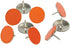 Orange Reflective Tacks 100 Pack Trail Marking Tacks, Glow Tacks, Hiking Markers, Trail Marking Reflectors, Mark Trail Reflective Thumb Tacks for Hunting, Orange Tacks with Included LED Keychain Light