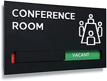 Kubik Letters Conference Room Sign - Do Not Disturb Sign - Meeting in Progress Door Sign - Office Sign - Sign Out - Office Door Sign - Door Signs for Office - Occupied Sign - Do Not Disturb Door Sign