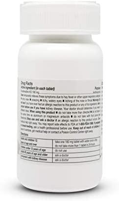 ValuMeds 24-Hour Allergy Medicine (100-Count) Fexofenadine HCl Tablets | Non-Drowsy Antihistamine | Pollen, Hay Fever, Dry, Itchy Eyes, Allergies | Kids, Adults (Compare to Allegra Tablets)