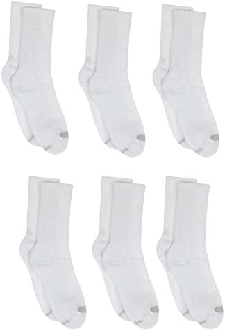 Hanes Women's 6-Pair Plush Comfort Toe Seam Crew Socks