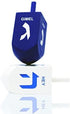 Let's Play Dreidel The Hanukkah Game Extra Large Blue & White Wood Dreidels - Instructions Included! - D10 (2-Pack XL Dreidels)