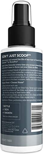 BoxiePro Scoop & Spray Litter Extender – & Extend the Life of Litter – Cleans Your Litter - Best Litter Box Odor Eliminator & Deodorizer – Natural Scent Free Odor Control, 4 oz