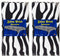 Beistle Zebra Print tablecover, Black/White