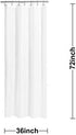 N&Y HOME Fabric Shower Curtain or Liner 36 x 72 Inches Bath Stall Size with 2 Bottom Magnets, Hotel Quality, Washable, Water Repellent, White Spa Bathroom Curtains with Grommets, 36x72