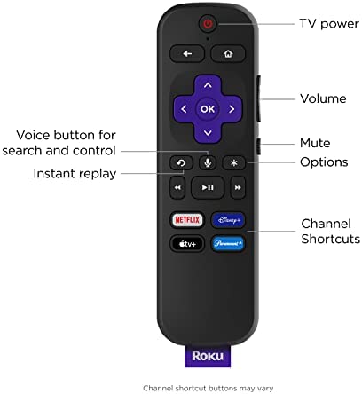 Roku Voice Remote (Official) for Roku Players, Roku TVs and Roku Audio