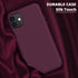 OuXul iPhone 11 Case,Liquid Silicone Gel Rubber Phone Case,Compatible with iPhone 11 Case Cover 6.1 Inch Full Body Slim Soft Microfiber Lining Protective Case (Wine)